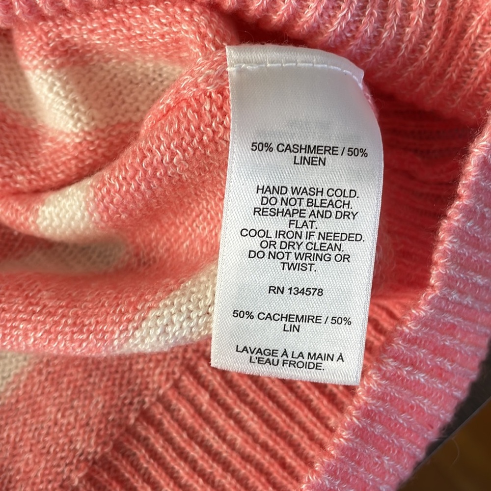 VINEYARD VINES Linen Cashmere Striped Boatneck Sweate - Picture 8 of 8